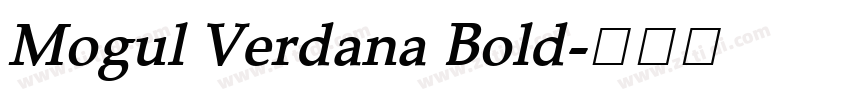 Mogul Verdana Bold字体转换